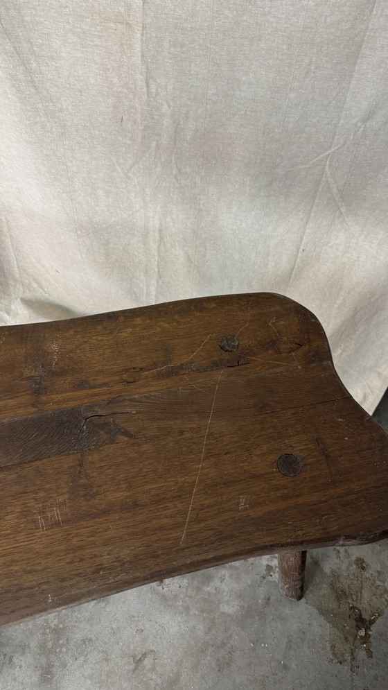 Image 1 of Tavolino laterale in tronco d'albero vintage