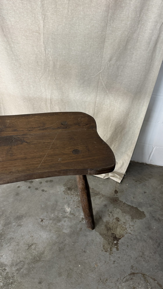 Image 1 of Tavolino laterale in tronco d'albero vintage