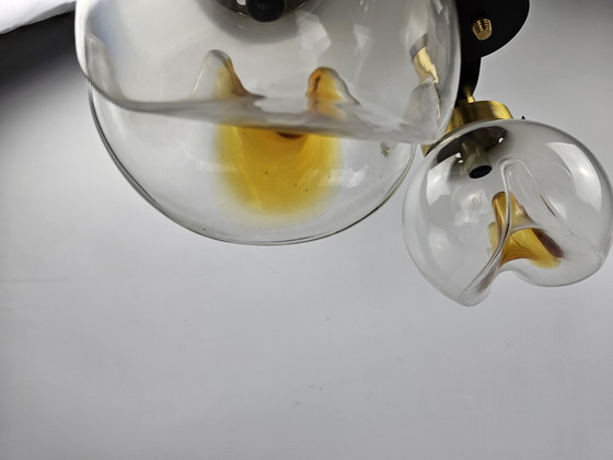 Image 1 of Hanging lamp Italian Murano glass Mazzega Bulbs