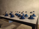 Artemide blue ceiling spots model 'Teti' by Vico Magistretti