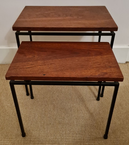 2 tables d'appoint vintage