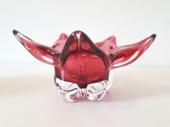 Image 1 of Murano pink glass bowl