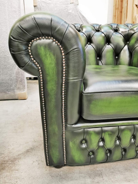 Image 1 of 2x Chesterfield club armchairs