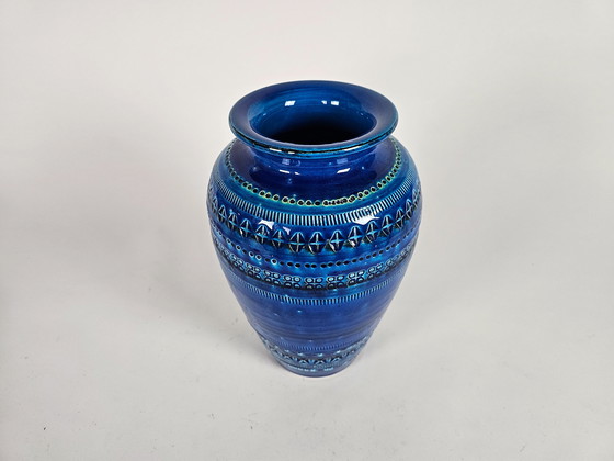 Image 1 of Bitossi - Aldo Londi - Rimini Blue - Flavio Montelupo - belly vase - signed - 3rd quarter 20th century