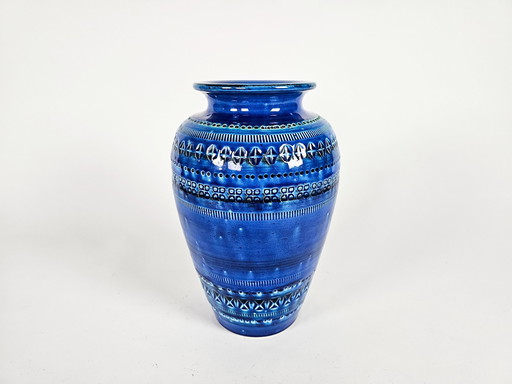 Bitossi - Aldo Londi - Rimini Blue - Flavio Montelupo - belly vase - signed - 3rd quarter 20th century