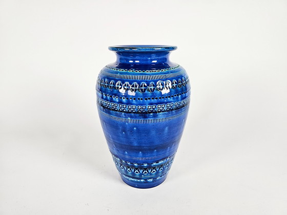 Image 1 of Bitossi - Aldo Londi - Rimini Blue - Flavio Montelupo - belly vase - signed - 3rd quarter 20th century