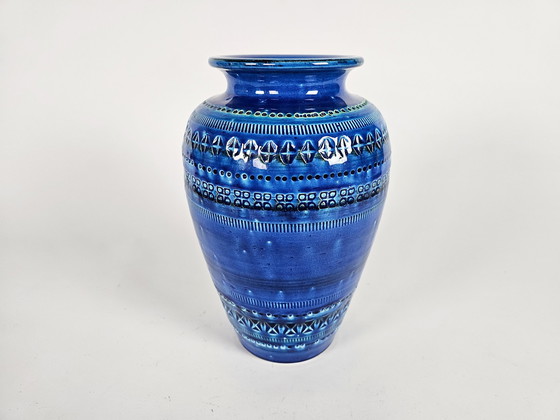 Image 1 of Bitossi - Aldo Londi - Rimini Blue - Flavio Montelupo - belly vase - signed - 3rd quarter 20th century