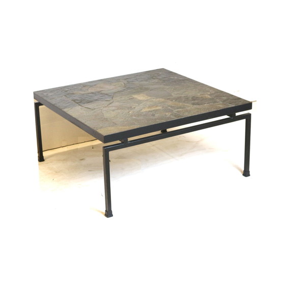 Image 1 of Vintage slate Brutalist coffee table