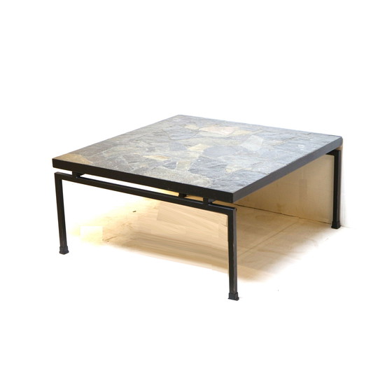 Image 1 of Vintage slate Brutalist coffee table