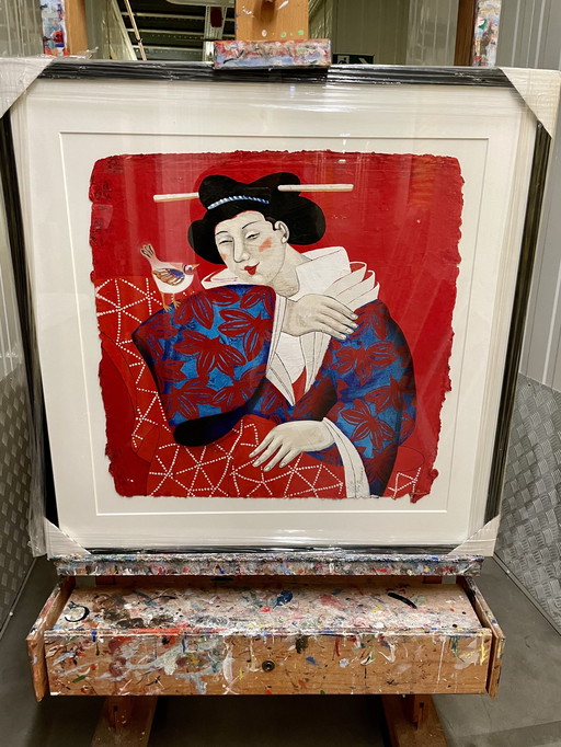 Ada Breedveld “conversation” - geisha - silkscreen