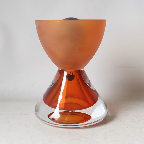 Image 1 of Objet Royal Leerdam Helix/vase orange de Menno Jonker