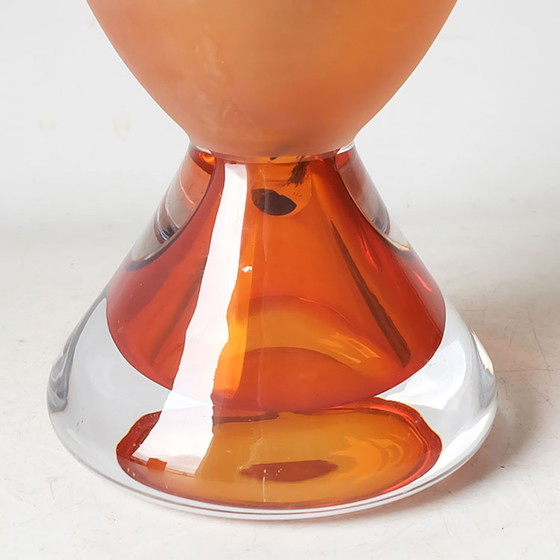 Image 1 of Objet Royal Leerdam Helix/vase orange de Menno Jonker