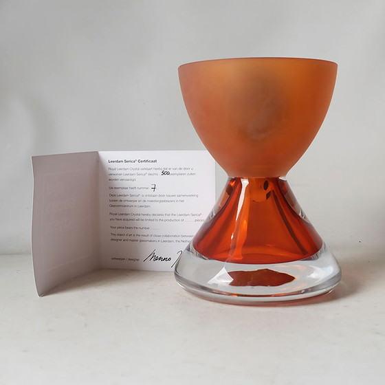 Image 1 of Objet Royal Leerdam Helix/vase orange de Menno Jonker