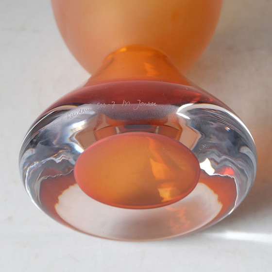 Image 1 of Objet Royal Leerdam Helix/vase orange de Menno Jonker