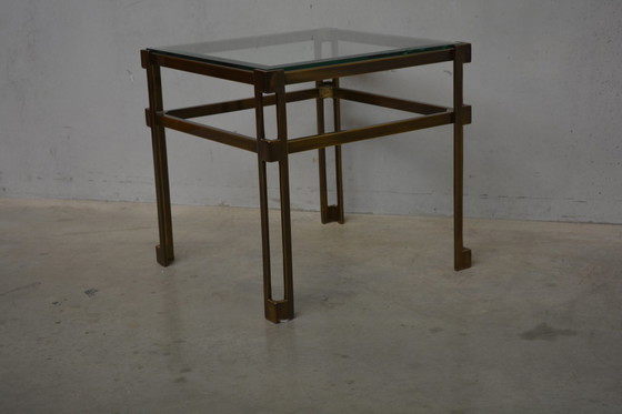 Image 1 of 2x tables d'appoint en bronze / laiton vintage