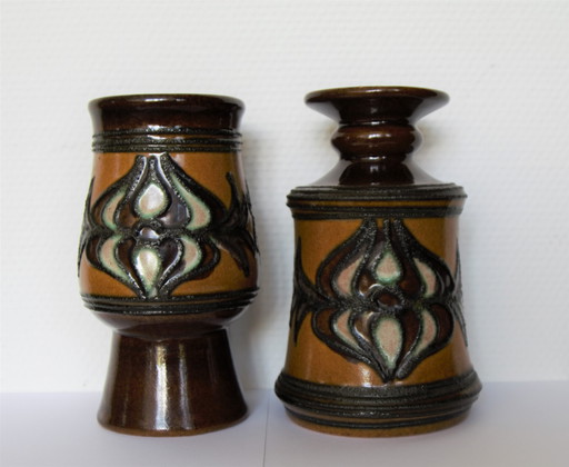 2x Strehla from GDR times Vases