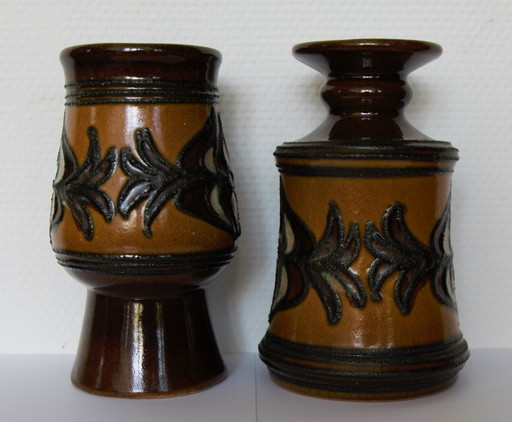 2x Strehla from GDR times Vases