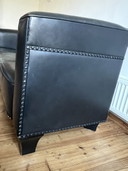 Josef Hoffmann Palais Stoclet sofa in black leather