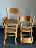 4x Vintage Beechwood Dining Chairs