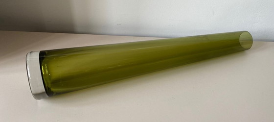 Image 1 of Wreszniak Glassworks - Two large green glass vases