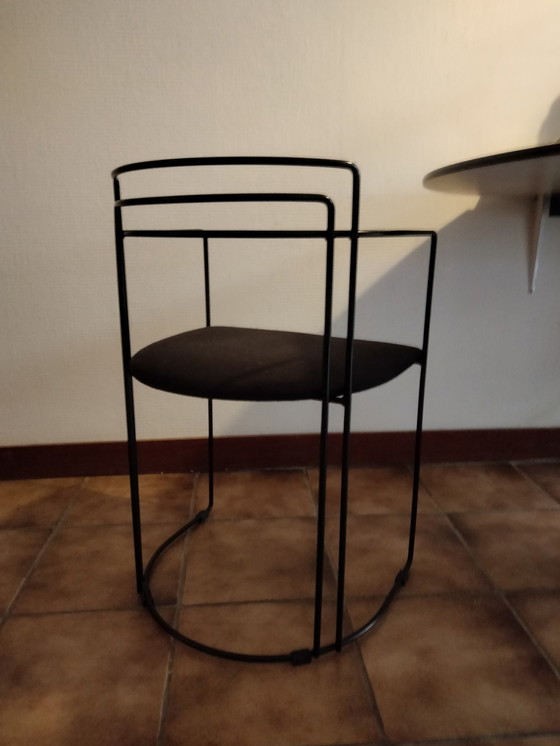 Image 1 of Chaises de salle à manger en fil d'acier, 4 pièces