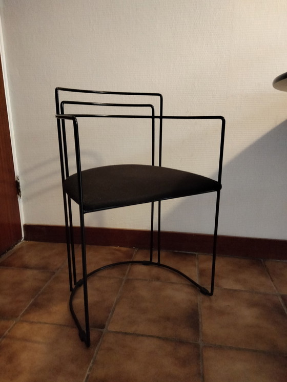 Image 1 of Chaises de salle à manger en fil d'acier, 4 pièces