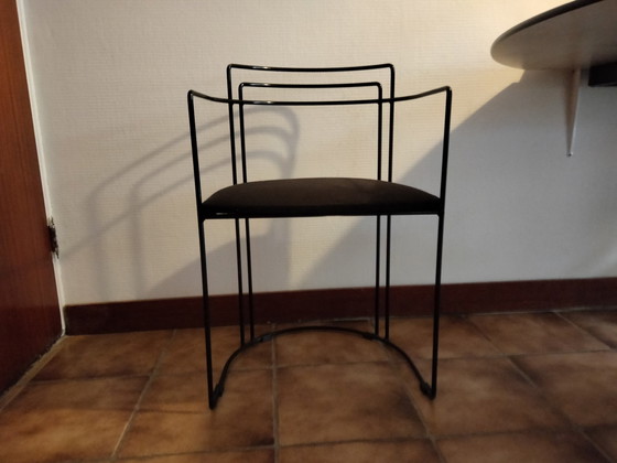 Image 1 of Chaises de salle à manger en fil d'acier, 4 pièces