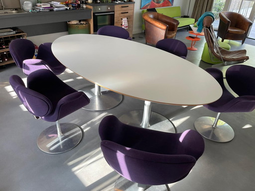 6x Artifort Pierre Paulin chaises de salle à manger tulipe