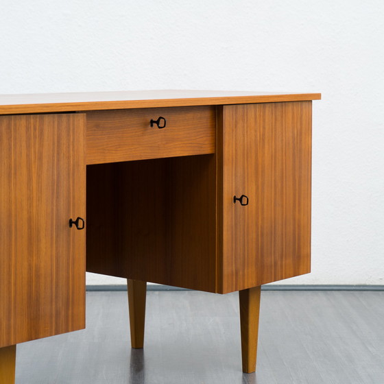 Image 1 of 1960s walnut desk, restored