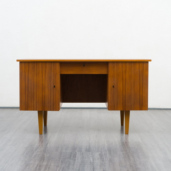 Image 1 of 1960s walnut desk, restored