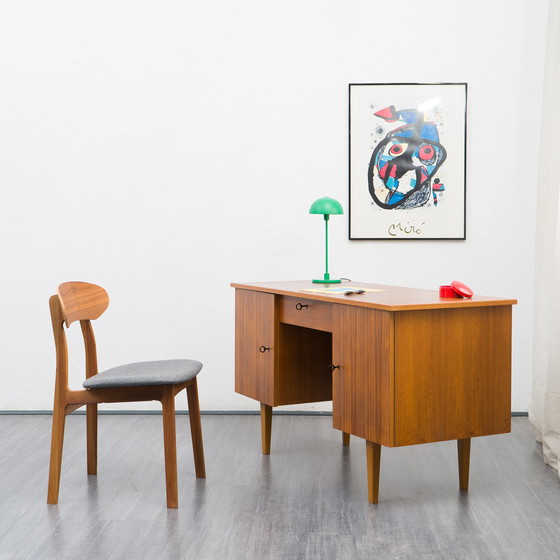 Image 1 of 1960s walnut desk, restored