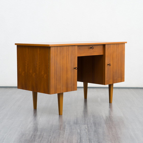 Image 1 of 1960s walnut desk, restored