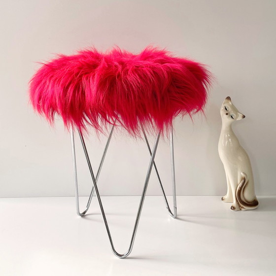 Image 1 of Vintage Tabouret tripode épingle à cheveux