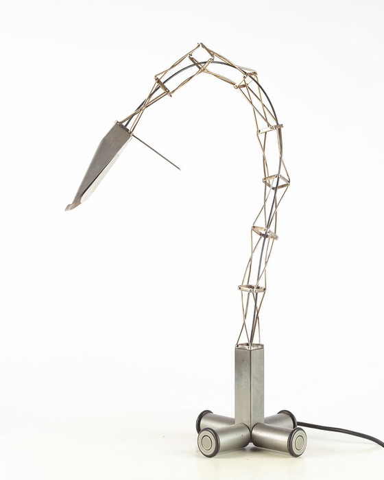 Image 1 of Lampe de bureau à bras articulés en métal de Jacob Kaufmann, années 1980