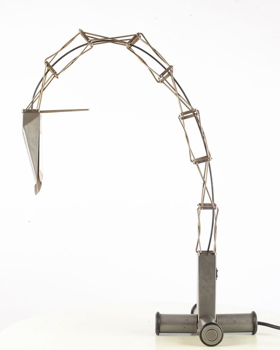 Image 1 of Lampe de bureau à bras articulés en métal de Jacob Kaufmann, années 1980