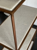 Copper and Marble Bookcase Shelves