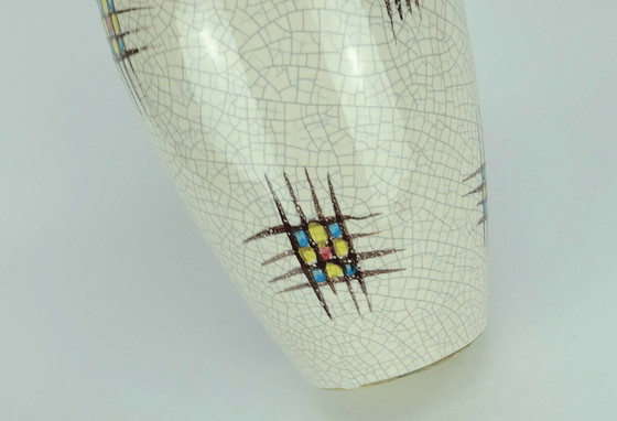 Image 1 of vase en céramique silberdistel abstract decor craquelé glaze 125/30