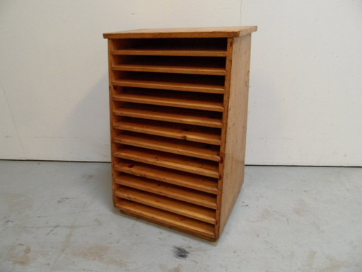 Vintage Pine File Cabinet