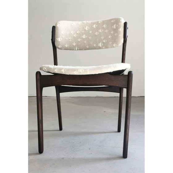 Image 1 of Set of 8 Vintage Tanned Oak Dining Chairs by Erik Buch 1960s