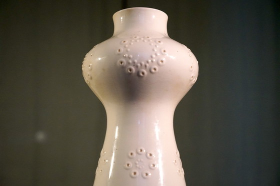 Image 1 of White floor vase by Ludwig Zepner, Germany, 1960s