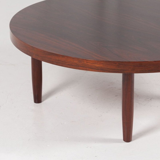 Image 1 of Vintage round rosewood coffee table, Denmark 1960