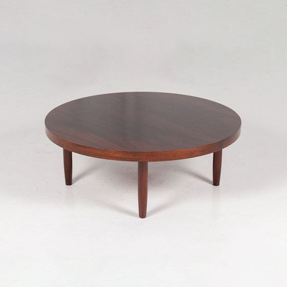 Image 1 of Vintage round rosewood coffee table, Denmark 1960
