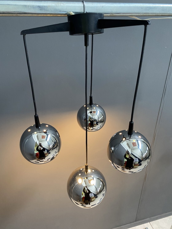 Image 1 of Chrome pendant lamp 1960s