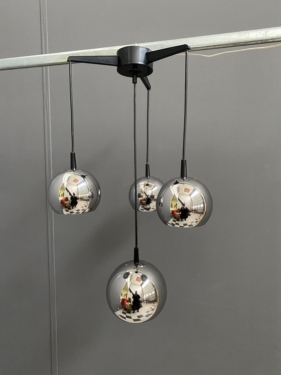 Image 1 of Chrome pendant lamp 1960s