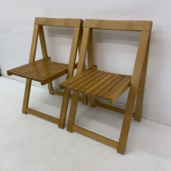 Image 1 of Set of 2 Aldo Jacober for Alberto Bazzani folding chairs, 1960’s