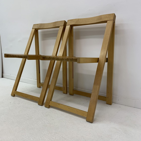 Image 1 of Set of 2 Aldo Jacober for Alberto Bazzani folding chairs, 1960’s