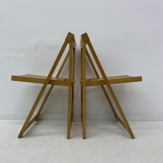 Image 1 of Set of 2 Aldo Jacober for Alberto Bazzani folding chairs, 1960’s