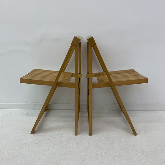 Image 1 of Set of 2 Aldo Jacober for Alberto Bazzani folding chairs, 1960’s