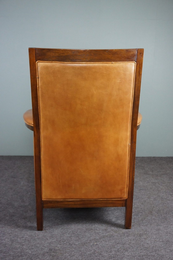 Image 1 of Poltrona in pelle di pecora Art Déco