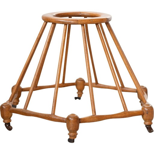 Vintage beechwood baby walker, 1940s-1950s